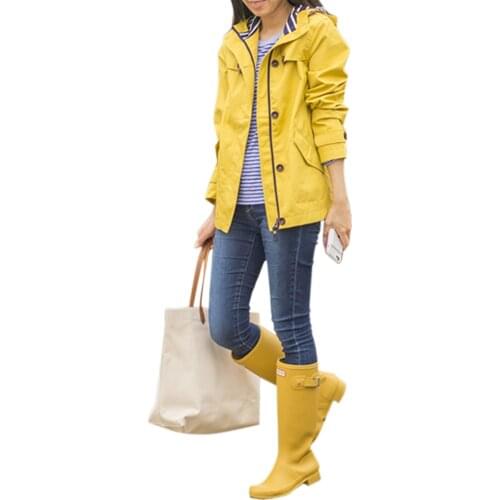Sale Spring Autumn Fashion women Jacket Pocket Zipper Hooded Outwear Loose Plus Size Windbreaker Famale Quick Dry Jacket D30