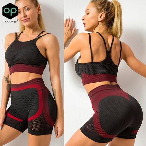 Summer Women Vital Seamless Yoga Sports Suits Sport Bra +High Waist Fitness Shorts Gym Set Running Sportswear Workout Clothes