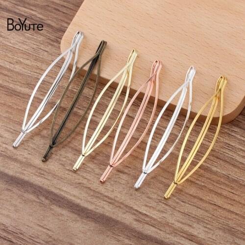 BoYuTe (50 Pieces/Lot) 70*15.5MM Iron Metal Barrettes Bangs Clip Diy Hair Accessories Handmade Materials