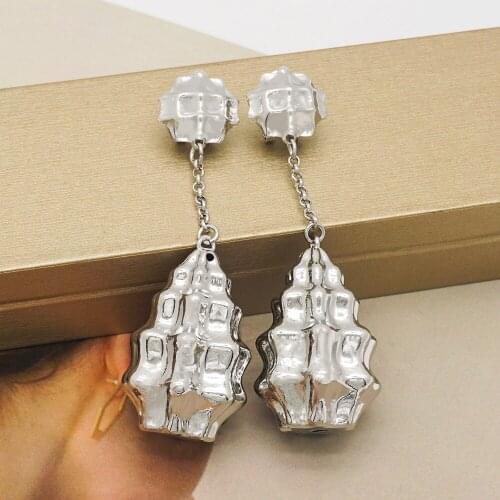 Fashion Copper Dangle Earrings Big African Style Chain Earings Drop Hanging Earring Women Jewelry Wedding Party Gift