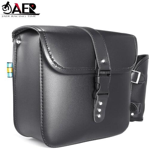 Motorcycle Saddle Bags PU Leather Side Tool Bag Luggage for KTM PIAGGIO Aprilia