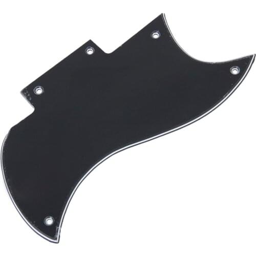 Tooyful High Quality 3 Ply ABS Pickguard Scratch Plate Anti-scratch Accessory for SG Electric Acoustic Guitars Black Wholesale