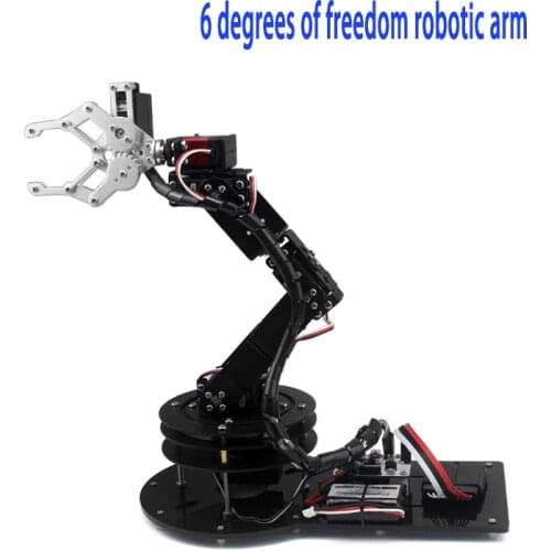 Newest 6DOF Robot Mechanical Arm Five Fingers Alloy Dancing Hand Kit with Humanoid Remote Control RC Parts Robot