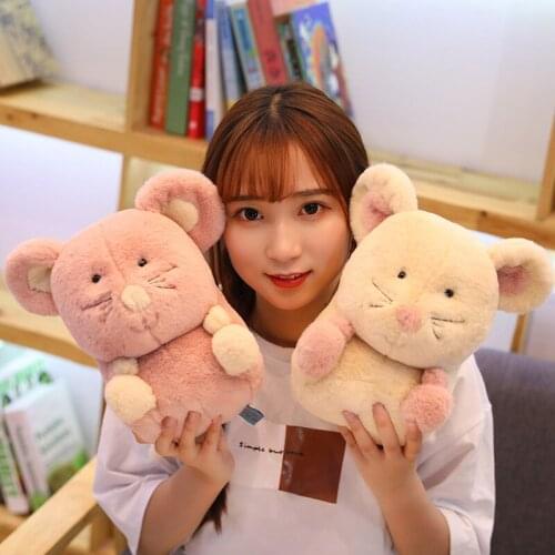 New 1PC 25CM/30CM New Cartoon Mouse Plush Toy Cute Hamster Animal Stuffed Plush Dolls Soft Plush Toy Sleeping Birthday Present