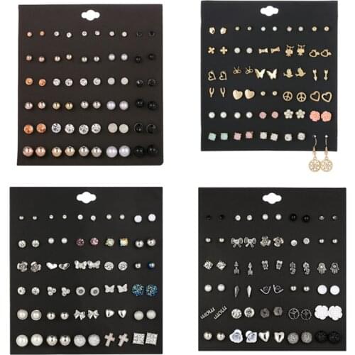 Luokey 2020 New Arrival Stud Earrings Set For Women Cute Rainbow Butterfly Flower Enamel Gold Stud Earrings Korean Charm Jewelry
