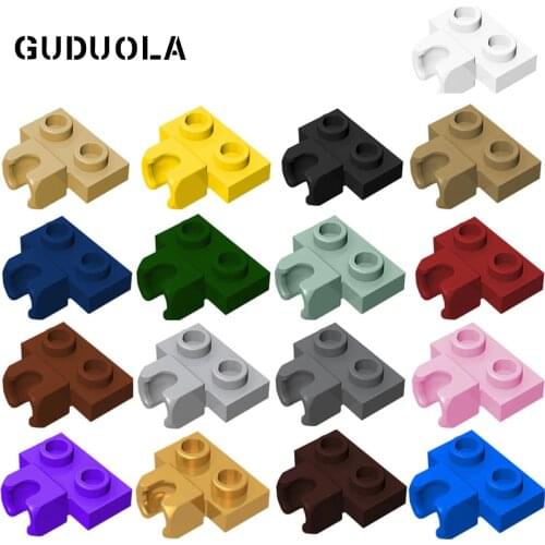 Guduola Plate 1 x 2 with Middle Ball Cup Socket (14704) Small Particle Puzzle MOC Build Parts Education Toys 50pcs/LOT