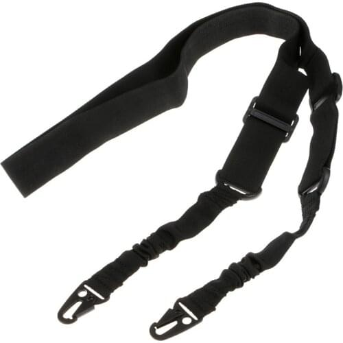 Tactical Two Point Multi-function Gun Sling Bungee Rifle Sling Quick Detach QD Adjustable Nylon Strap Rope for Hunting Shooting