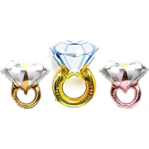 Wedding balloon diamond ring shape balloon proposal Valentines day wedding party anniversary decoration aluminum foil balloon
