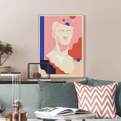 Modern Fashion Plaster Model Art Posters and Prints Canvas Painting Wall Picture for Living Room Cuadros Home Decoration Salon