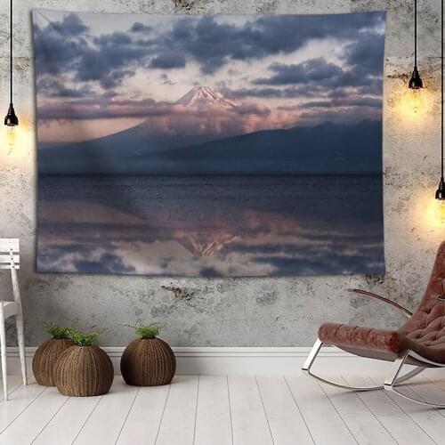 Custom High Quality Fuji Moun Hanging Tapestry Home Party Decoration Tapestries Photo Background Cloth Table Cloth Wall Tapestry