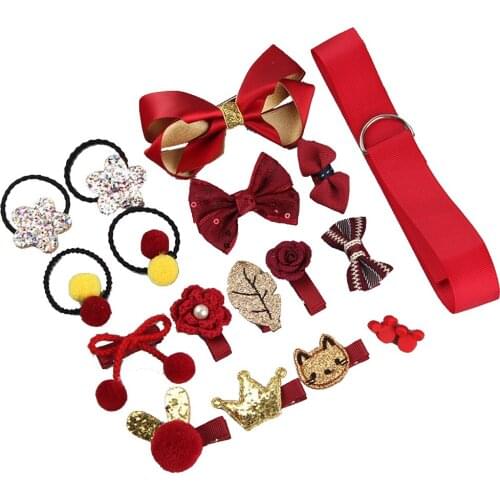 18pcs/Set Baby Hair Clips Cartoon Baby Headband Cute Bow Flower Children Hairpin Barrettes Headwear Baby Hair Accessories