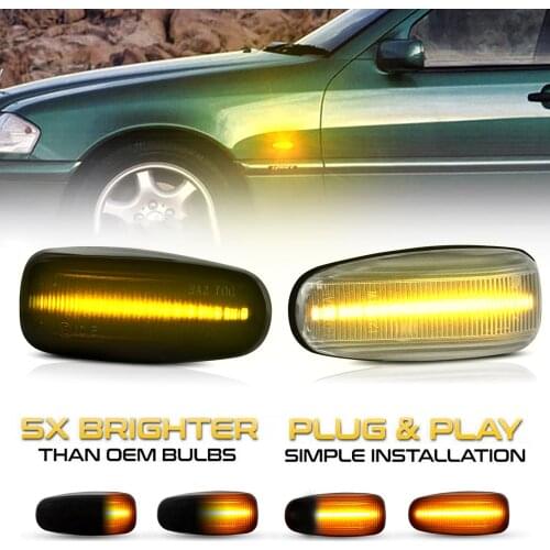 2x For Mercedes Benz Sprinter W903 W210 Vito W638 CLK 320 430 500 W208 SLK R170 LED Side Marker Lamp Turn Signal Repeater Lights