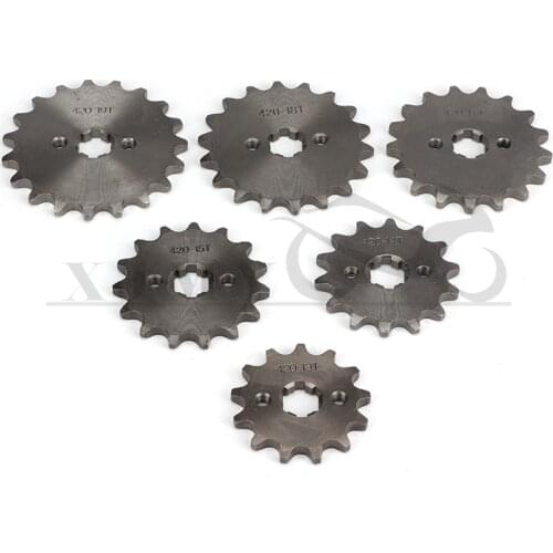 420# 17mm 20mm Front Engine Sprocket 12 13 14 15 16 17 18 19T Tooth For Dirt Pit Bike ATV Quad Go Kart Buggy Scooter Motorcycle