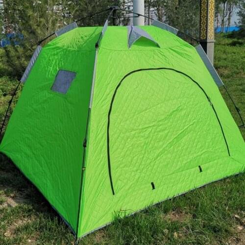 New 2Person Automatic Opening Tent For Winter Outdoor Ice Fishing Windproof Large Space Thickened Cotton Keep Warm 210x210x170cm