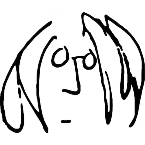 Self-portrait High Quality Car Decoration Applique Personality Pvc Waterproof Car Window Applique Black/white, 15cm*12cm