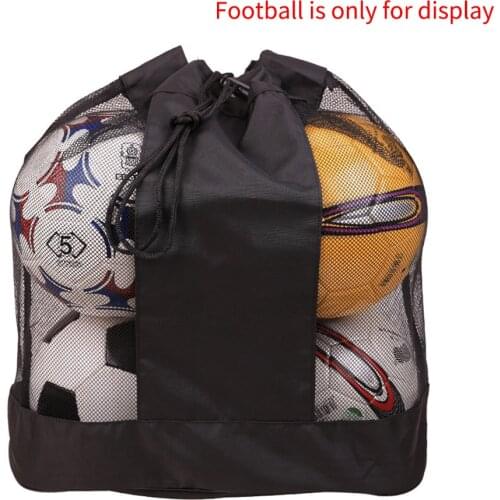 Single Shoulder Adjustable Strap Basketball Sack Easy Carry Oxford Cloth Large Capacity Outdoor Wear Resistant Mesh Ball Bag