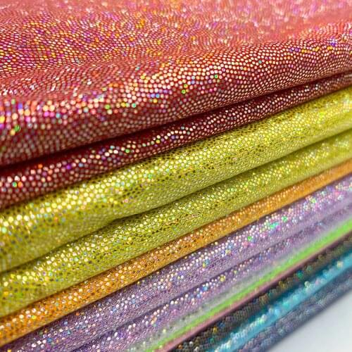 Glitter Laser Polyester Fabric Holographic Iridescent Stage Background Decor Crafts Doll Costume Material DIY 150cm*50/100cm