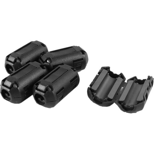 5 Pcs Clip On EMI RFI Noise Ferrite Core Filter for 7mm Cable