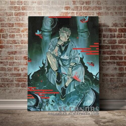 Sukuna Jujutsu Kaisen Jujutsu Kaisen Anime Canvas Painting Decor Wall Art Pictures Home Living Room Decoration Prints Poster