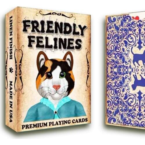 Friendly Felines Playing Cards Poker Size Deck USPCC Cats Custom Limited Edition Magic Deck