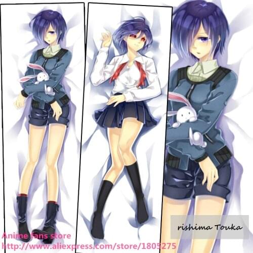 Cool Japanese Anime Pillowcase Tokyo Ghoul Rishima Touka Cute pillow case decorative Hugging Body Bedding