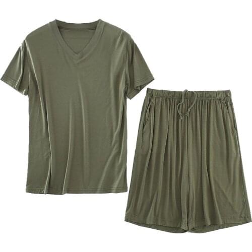 Summer pajama sets men weight 140kg 8XL 7XL 6XL 5XL Plus size Sleepwear