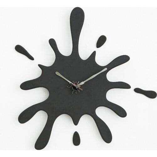 Mandelda New Design Decorative Kids Room Wall Clock Black 3D Customize Wood Watch DIY for Children,Drop Shipping Available