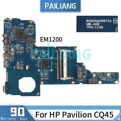 PAILIANG Laptop motherboard For HP Pavilion CQ45 EM1200 Mainboard 6050A2498701 688278-001 DDR3 tesed