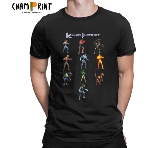 Mortal Kombat Killer Instinct SNES Character Lineup Men T Shirt Novelty Tees O Neck T-Shirts 100% Cotton Birthday Gift Tops