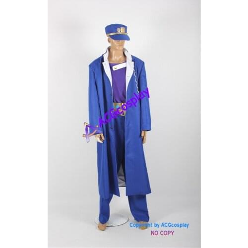 Jojos Bizarre Adventure Jotaro Kujo Cosplay Costume incl.hat and chain prop ACGcosplay