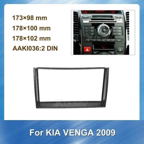 2Din Car Radio Fascia Frame for KIA Venga 2009 Dashboard Installation Mount Frame DVD Refitting Panel Special Dash Trim Kit