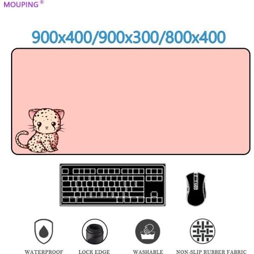 Pink Pc Gamer Accessories Cute Large Mouse Pad Gamer Anime Keyboard for Pc Desk Mat Mouse Pad Xxl White Gaming Rug DropShipping