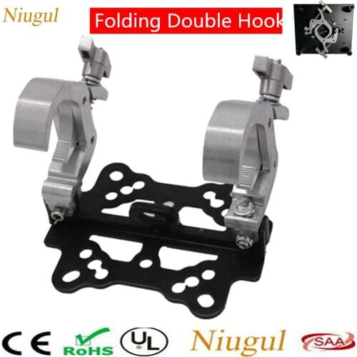 Folding Double Stage Light Hook Fit 38-51mm Truss Tube Stage Lighting Hook Clamp For 330W/350W Beam Mobing Head Light Load 200KG