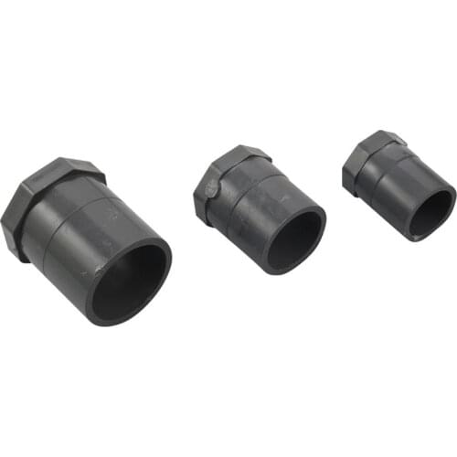 Garden Irrigation Inner Diameter 20/25/32mm PVC Connector 1/2" 3/4"1" Internal Thread Water Tank Water Supply Pipe Coupling 2Pcs