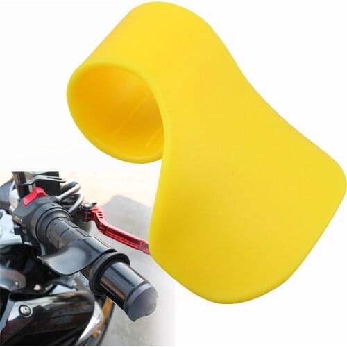 Yellow Motorcycle E-Bike Grip Universal Throttle Assist Wrist Cruise Control Cramp Rest For Yamaha Kawasaki Honda Ducati Suzuki