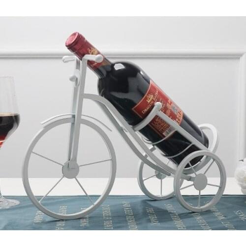 Vintage wrought iron tricycle wine rack ornaments Creative home wine cabinet decoration wine bottle storage rack wine Holder