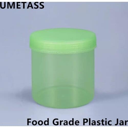 UMETASS 500ml empty Plastic Jar with Lid for Food Cream Powder Makeup Container BPA-Free sample jars 1PCS