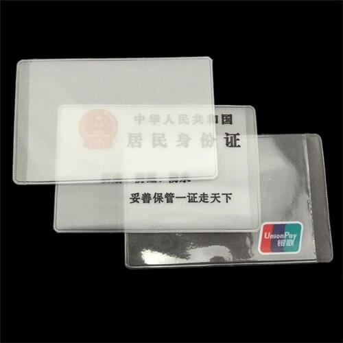 10Pcs Transparent Frosted PVC Business ID Cards Note Covers Holder Cases Travel Ticket Holders Waterproof Protect Bags 9.6*6cm