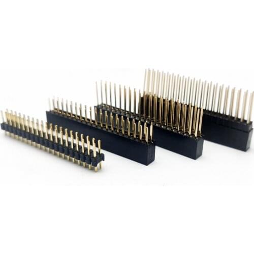 2x20mm 40 Pin Stacking Female Header Kit for Raspberry Pi 4B/3B+/3B/2B/B+/A+/Zero Raspberry Pi GPIO Stacking Header/Extender