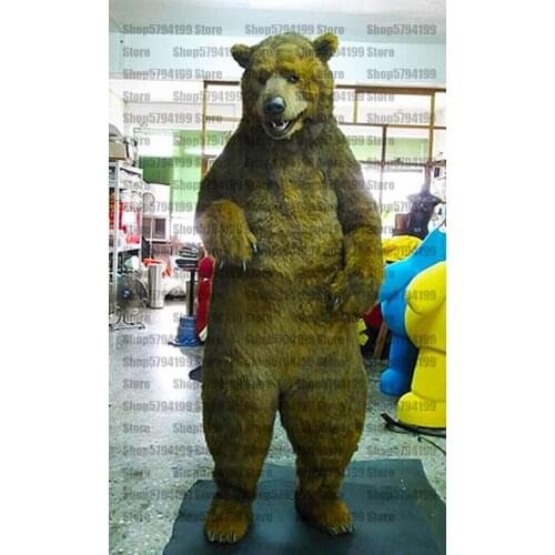 Animatronic Brown Bear Suit furry Costume Fursuit Cosplay Animal Party Fancy Dress Carnival Birthday Gift