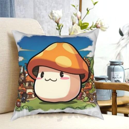 Maplestory Orange Mushroom! Pillow Case Printed Home Soft DIY Pillow cover Maplestory Maplestory2 2 Story Maple Game Games