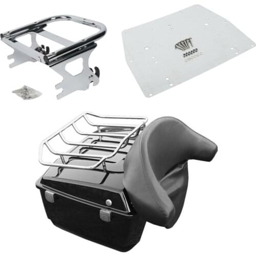 Motorcycle King Tour Pack Trunk Backrest Luggage Rack Mount For Harley Touring Road King Electra Street Glide FLHR FLHT FLTR FLH