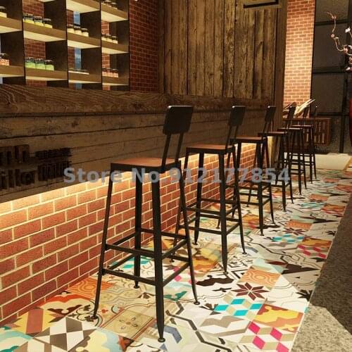 Bar Stools High Stools Wrought Iron Home Backrest Bar Stools Modern Minimalist Bar Stools High Chairs
