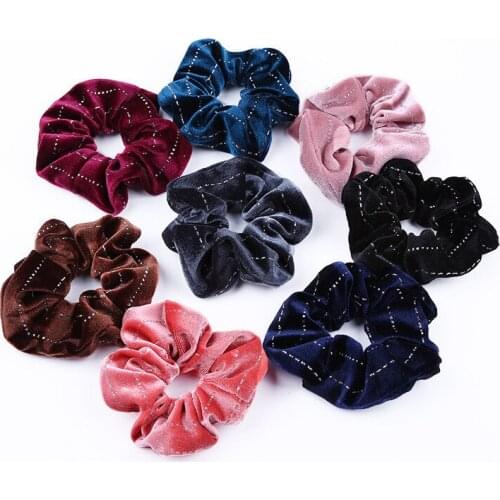 Free shipping fashion korea style velvet women scrunchies girls hair bands Ponytail Holder Hair accessories