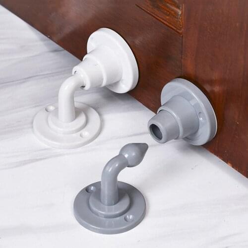 Silent Non-punch Silicone Door Stopper Protector Touch Wall Absorption Door Plug Floor Fitting for Home Bedroom Toilet Hardware