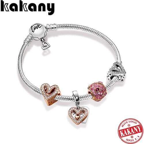 KAKANY 2020 New S925 Sterling Silver ZT0550 Starlight Bracelet Set Shiny Elegant Original Woman Jewelry Mothers Day Gift