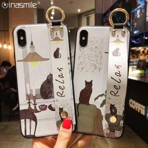 Stylish Phone Case For OPPO Realme 5S 5i 5 Pro 6 7 C2 C11 X XT X2 K3 K5 Wrist Strap Holder case cover for Reno 2z 2f 3 4 Lite 4z