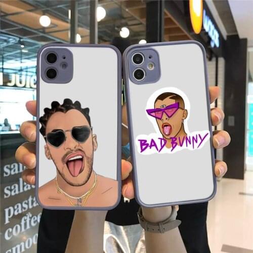 Yo Perreo Sola Bad Bunny Maluma Phone Case Dark Blue Transparent Matte For IPhone 7 8 11 12 S Mini Pro X XS XR MAX Plus Cover