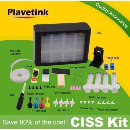 Plavetink Compatiable DIY Ciss Ink Tank For Hp For Canon Printer Continuous Ink Supply System Replacement Accessories Part