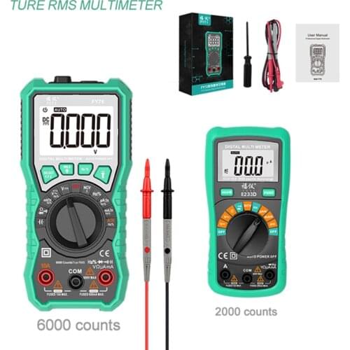 6000 counts Multimeter NCV Digital Multimeter True-RMS Auto Ranging AC/DC Voltage Meter Multimetro Digital Multimetr Voltmeter